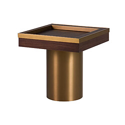 Alexandra House Living Table d'appoint en MDF et acier inoxydable. Noblesse 50 x 50 x 50 cm