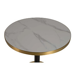 Alexandra house living Table à manger Quena - Blanc et noir