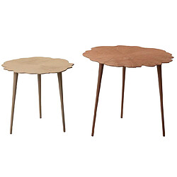 Alexandra House Living Lot de 2 tables en aluminium 62 x 62 x 54 cm et 50 x 50 x 45 cm