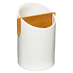 Five Simply Smart Pot à Ustensiles 2 Cases Céramique 17cm Blanc