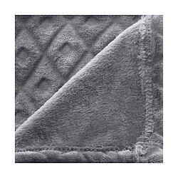 Atmosphera Plaid Imprimé Losange 3D 125x150cm Gris