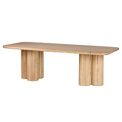 Alexandra House Living Table de salle à manger Felo en bois brun manguier 240 x 100 x 76 cm