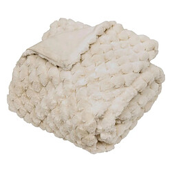 Atmosphera Plaid XL Imitation Fourrure Adriel 180x230cm Beige