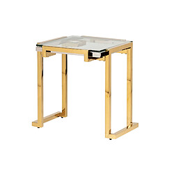 Alexandra House Living Table d'appoint en acier inoxydable Novosibirsk 55 x 55 x 60 cm