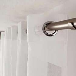 Paris Prix Rideau Voilage à Œillets Cornely 300x240cm Blanc