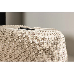 Acheter Paris prix Pouf rond effet crochet - Beige