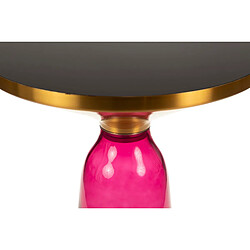 Alexandra House Living Table d'appoint en acier inoxydable et verre 50 x 50 x 53 cm