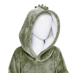 Atmosphera Plaid Sweat Capuche Enfant Dino 60x95cm Vert