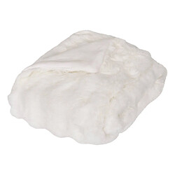 Atmosphera Plaid Imitation Fourrure 3D Zephy 120x160cm Blanc