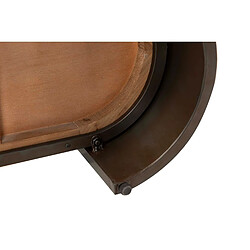 Alexandra House Living Petite table, bois, métal, marron, noir, 62 x 34 x 71 cm