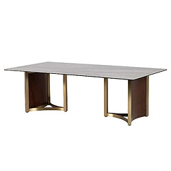 Alexandra house living Table à manger Celaya - Marron et or