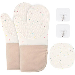 Vendos85 Gants de Cuisine Silicone Longs 34 cm Anti-Chaleur