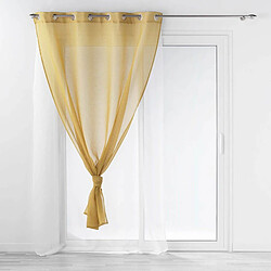 Paris Prix Rideau Voilage à Œillets Duetto 140x240cm Miel & Blanc