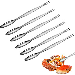 Vendos85 Lot de 6 fourchettes à fruits de mer en acier inoxydable