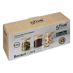 Acheter Five Simply Smart Lot de 3 Bocaux en Verre Hermet 350ml Transparent & Naturel