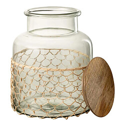 Paris Prix Bocal de Conservation Tricot 28cm Transparent & Naturel