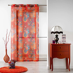Paris Prix Rideau Voilage à Œillets Fantasia 140x280cm Orange