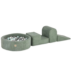 1001jouets Aire de jeux 3 éléments + piscine 90x30 + 200 balles vert