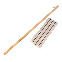 Paris Prix Balai en Bambou & Serpillière Mop 118cm Naturel