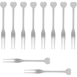 Vendos85 Fourchettes à fruits en acier inoxydable cœur