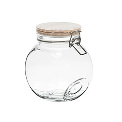 Paris Prix Bocal de Conservation Bois 1,7L Transparent