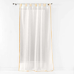 Paris Prix Rideau Voilage à Passants Casalina 140x280cm Blanc & Jaune