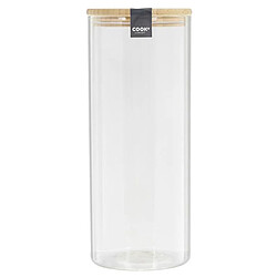 Paris Prix Bocal en Verre Bambou 1,6L Transparent