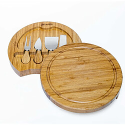 Vendos85 Plateau à Fromage en Bambou avec Rangement Pivotant