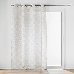 Paris Prix Rideau Voilage à Œillets Imprimé Majestia 140x280cm Blanc