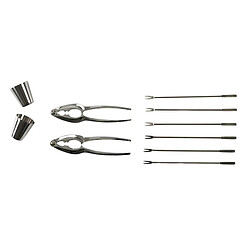 Paris Prix Coffret Dégustation Crustacés 10 Pièces 15cm Argent