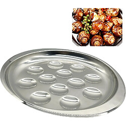 Vendos85 Assiette à Escargots 12 Trous Inox Durable