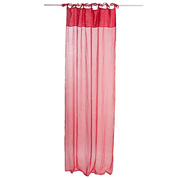 J-Line Rideau voile en textile rouge 140x0.2x290 cm