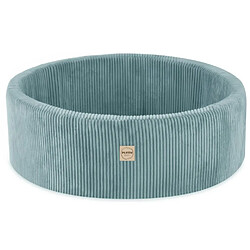 1001jouets Piscine ronde 90x30 cm velours côtelé bleu
