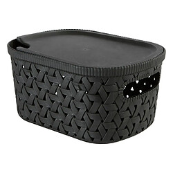 Five Simply Smart Boîte de rangement tressée - Noir