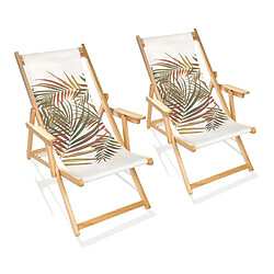 Paris prix Lot de 2 chiliennes de jardin - Multicolore