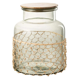 Paris Prix Bocal de Conservation Tricot 28cm Transparent & Naturel