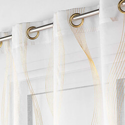 Paris Prix Rideau Voilage à Œillets Elona 140x240cm Or