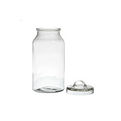 Paris Prix Bocal Rond en Verre Couvercle 2,7L Transparent