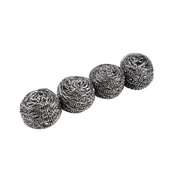 Paris Prix Lot 4 Boules en Inox Éponge Gris