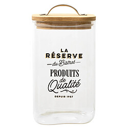 Paris Prix Bocal de Conservation en Verre Bistrot 1L Transparent