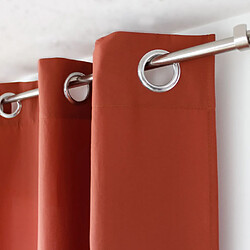Paris Prix Rideau Voilage à Œillets Zoé 140x240cm Terracotta