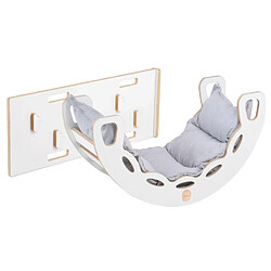 1001jouets Petit Rocker 4-en-1 + mur/toboggan gris