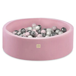 1001jouets Piscine à balles 90x30 coton rose 200 balles rose