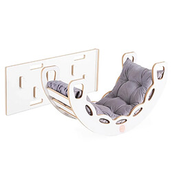 1001jouets Petit Rocker 4-en-1 + mur/toboggan gris velours