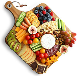 Vendos85 Plateau à Fromage en Bois de Chinaberry 31 cm