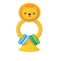 1001jouets Hochet a ventouse - Lion silicone