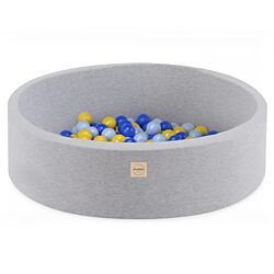 1001jouets Piscine à balles 90x30 coton gris 200 balles bleu