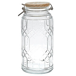 Paris Prix Bocal de Conservation Bambou 2,7L Transparent