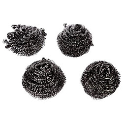 Clean House Lot de 4 Tampons à Récurer Boule 6cm Gris