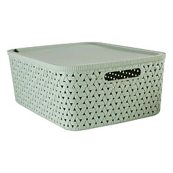 Five simply smart Boîte de rangement tressée - Vert sauge